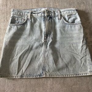 7 For All Mankind Blue Jean Skirt-27
